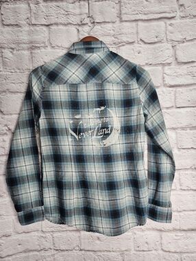 Hot Topic Disney Peter Pan Take Me To Neverland Blue Shirt Size Small